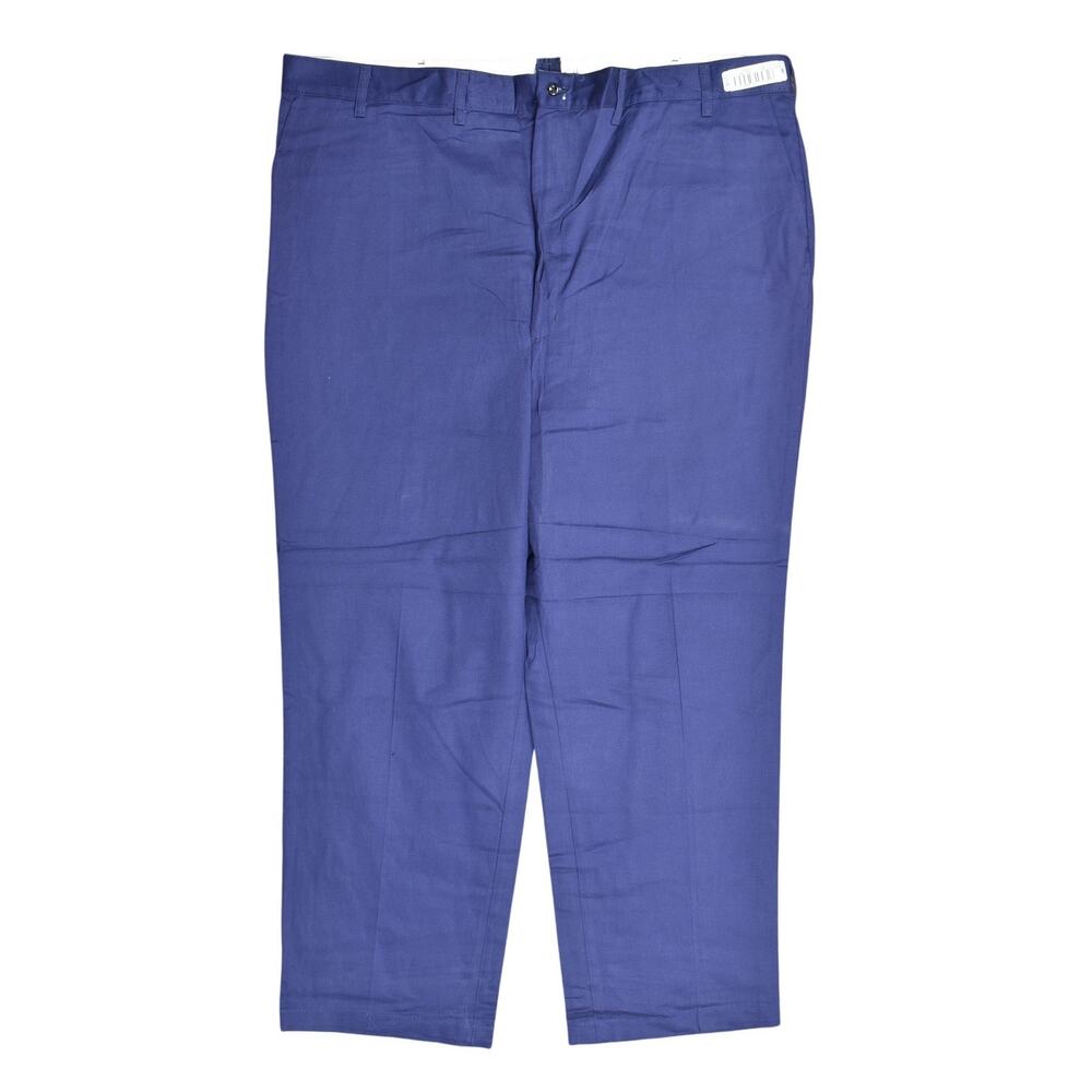 Aramark Navy Blue Work Pants Men's Size 50x30 Zip Solid 100% Cotton